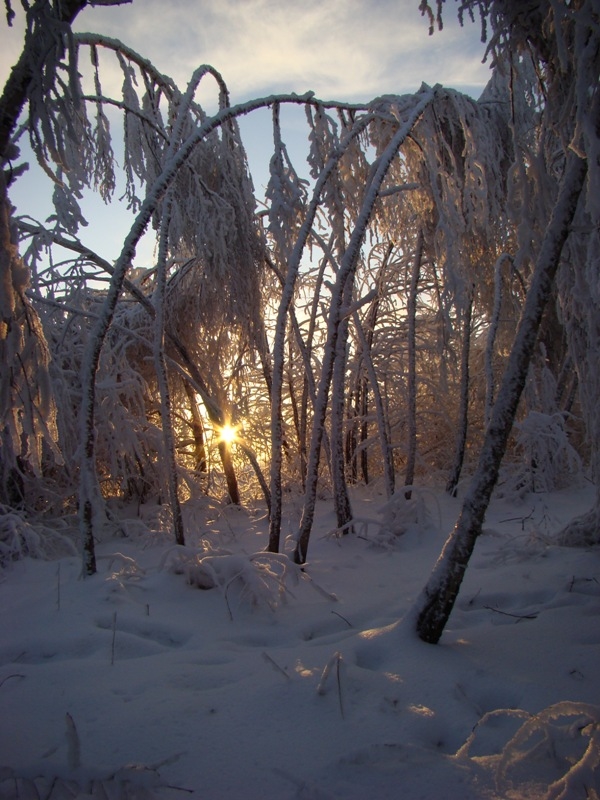 Zachód słońca w zimie - Bembenik Rafał